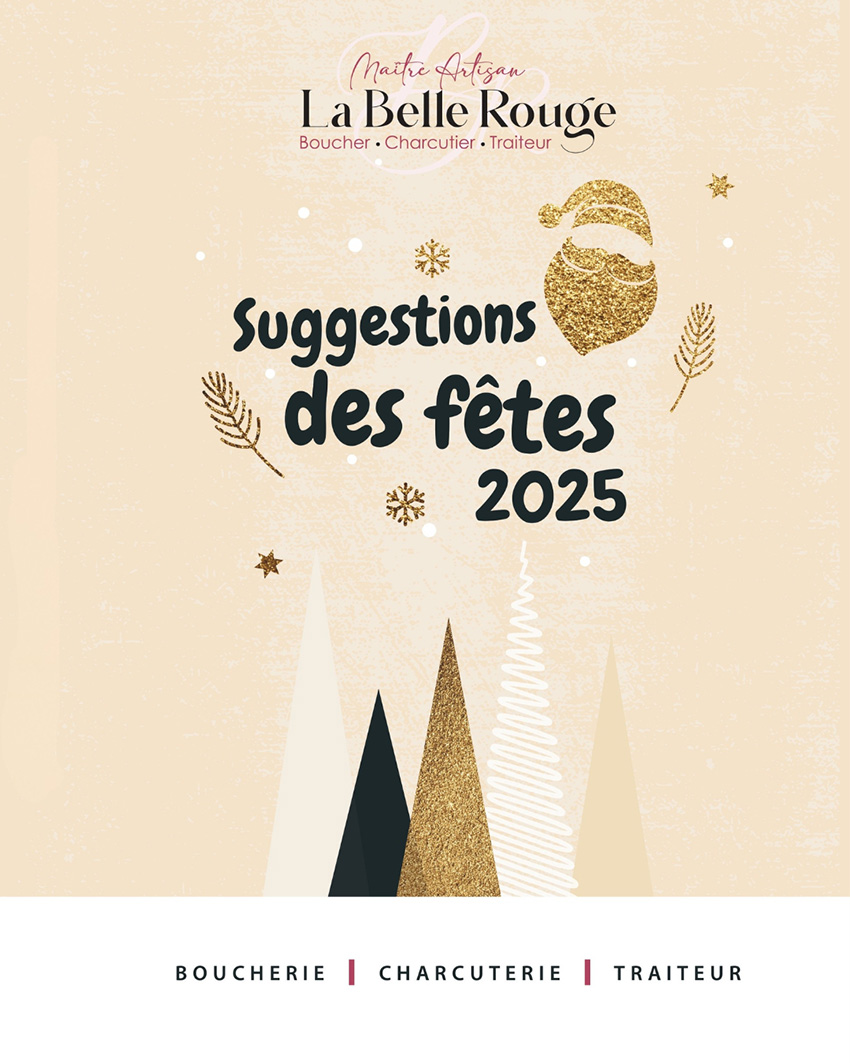 Boucherie Charcuterie Traiteur La Belle Rouge à Périgné (79) - Téléchargez notre carte des fêtes 2025