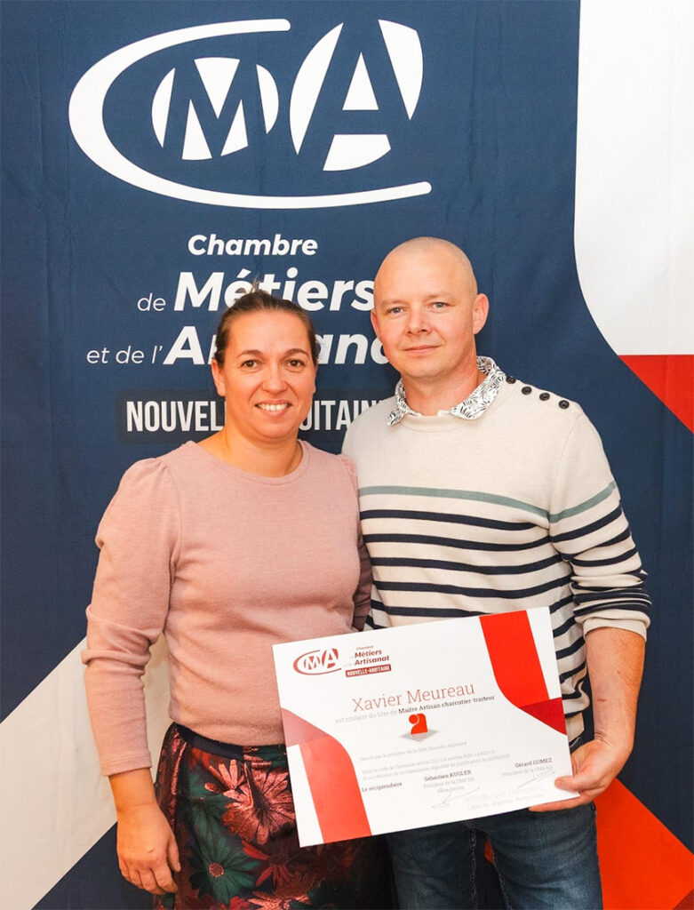 Ophélie et Xavier Meureau, Boucherie charcuterie traiteur à Périgne (79)